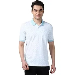 peter england Men's Cotton-Polyester Micro Matrix Polo Shirt – Casual Wear | Minimal & Modern-picture-14
