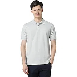 peter england Men's Cotton Premium Solid with Geometric Print Stretchable T-Shirt-picture-31