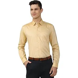 Peter England Men's Cotton Textured Regular Fit Shirt-picture-34