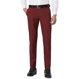 peter england Men's Mid Rise Slim Work Utility Pants-picture-19