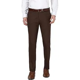 peter england Men's Mid Rise Slim Work Utility Pants-picture-17