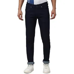 peter england Men's Neo-Slim Fit Mid Rise Stretchable Jeans,Navy Blue-picture-12