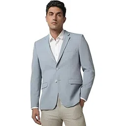 peter england Men's Neo Slim Waffle Knit Blazer-picture-23