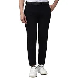 peter england Men's Slim Fit Mid Rise Formal Stretchable Knit Super Trouser | Comfort Lycra | 360-Degree Stretch-picture-10