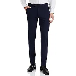 peter england Men's Slim Fit Mid Rise Premium Formal Stretchable Knit Super Trouser | Comfort Lycra | 360-Degree Stretch-picture-47