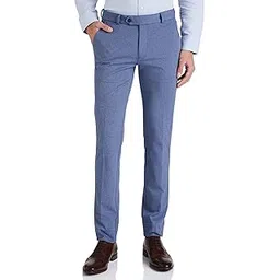 peter england Men's Slim Fit Mid Rise Premium Formal Stretchable Knit Super Trouser | Comfort Lycra | 360-Degree Stretch-picture-44