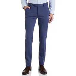 peter england Men's Slim Fit Mid Rise Premium Formal Stretchable Knit Super Trouser | Comfort Lycra | 360-Degree Stretch-picture-19