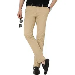 peter england Men's Slim Fit Mid Rise Super Premium Wrinkle Free Casual Trouser Chinos-picture-22