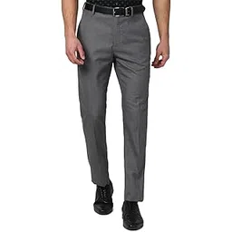 peter england Men's Slim Fit Mid Rise Work Utility Pants-picture-25