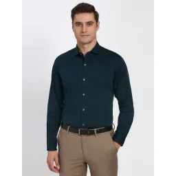 Peter England Navy Cotton Regular Fit Checks Shirt-picture-10