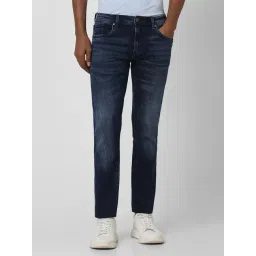 Peter England Navy Cotton Regular Fit Jeans-picture-28