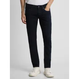 Peter England Navy Cotton Skinny Fit Jeans-picture-13