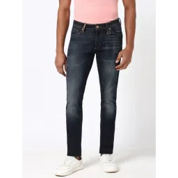 Peter England Navy Cotton Slim Fit Jeans-picture-45