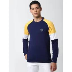 Peter England Navy Cotton Slim Fit Sweatshirt-picture-22