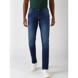Peter England Navy Skinny Fit Jeans-picture-23