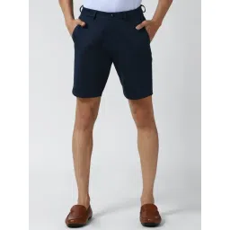 Peter England NavySlim Fit Shorts-picture-33