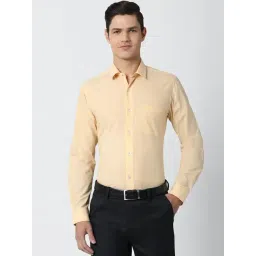 Peter England Orange Slim Fit Shirts-picture-41