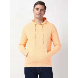 Peter England Peach Cotton Regular Fit Hooded Sweatshirt-picture-24