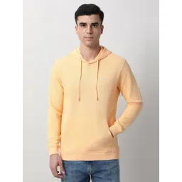 Peter England Peach Cotton Regular Fit Hooded Sweatshirt-picture-35