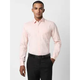 Peter England Peach Slim Fit Shirt-picture-23