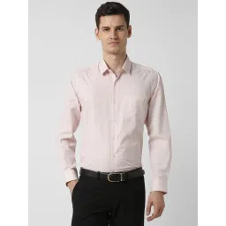 Peter England Pink Regular Fit Checks Shirt-picture-25