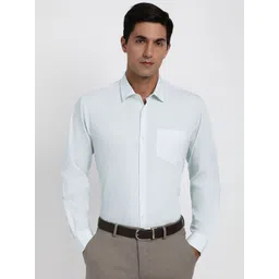 Peter England Printed Pure Cotton Spread Collar Formal Shirt-picture-41