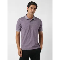 Peter England Purple Cotton Regular Fit Printed Polo T-Shirt-picture-23