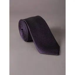 Peter England Purple Microfiber Embroidered Tie-picture-40