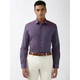 Peter England Purple Slim Fit Shirt-picture-37