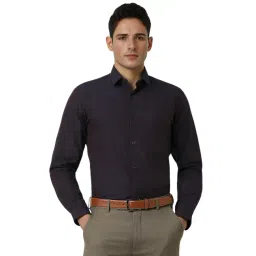 Peter England Purple Slim Fit Shirts-picture-14