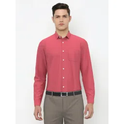 Peter England Red  Regular Fit Shirt-picture-25