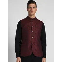 peter england Self Design Men Waistcoat-picture-12