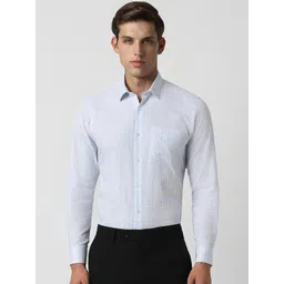 Peter England Slim Fit Opaque Checked Cotton Formal Shirt-picture-22