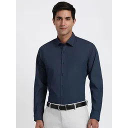 Peter England Slim Fit Printed Pure Cotton Formal Shirt-picture-20