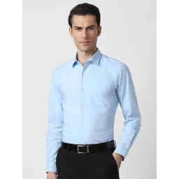 Peter England Slim Fit Spread Collar Opaque Cotton Formal Shirt-picture-20