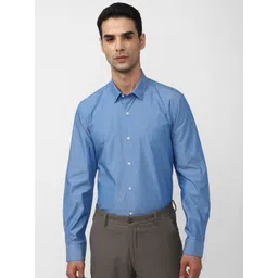 Peter England Slim Fit Spread Collar Printed Cotton Formal Shirt-picture-21