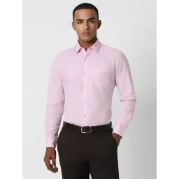 Peter England Soft Pink Slim Fit Shirt-picture-33