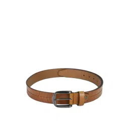 Peter England Tan Leather Waist Belt for Men-picture-30