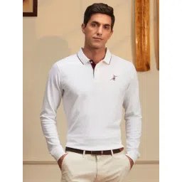 Peter England White Cotton Regular Fit Graphic Print T-Shirt-picture-43