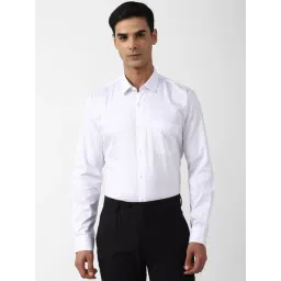 Peter England White Cotton Slim Fit Printed Shirt-picture-39