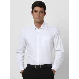 Peter England White Cotton Slim Fit Printed Shirt-picture-35