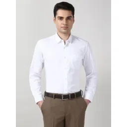 Peter England White Cotton Slim Fit Shirt-picture-38