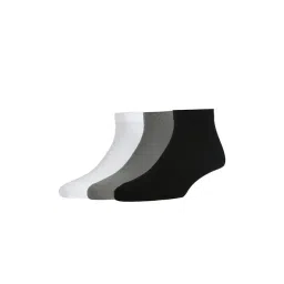 Peter England White, Grey & Black Cotton Socks(Pack Of 3)-picture-25