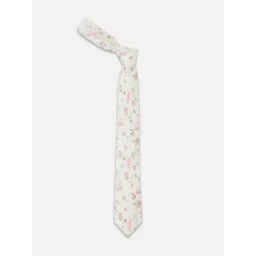 Peter England White Printed Tie-picture-44