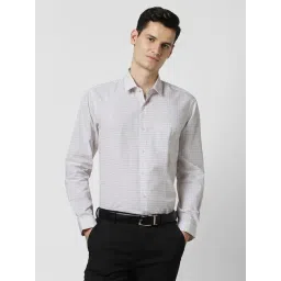 Peter England White Regular Fit Check Formal Shirt-picture-45