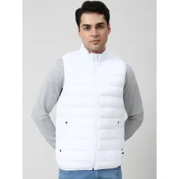 Peter England White Regular Fit Quilted Jacket-picture-43