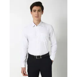 Peter England White Slim Fit Checks Shirt-picture-14