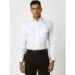 Peter England White Slim Fit Printed Shirt-picture-44