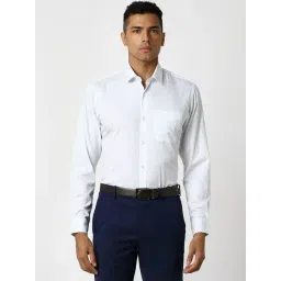 Peter England White Slim Fit Printed Shirt-picture-23