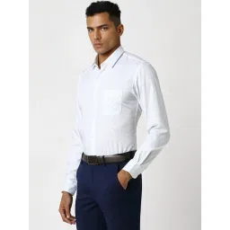 Peter England White Slim Fit Printed Shirt image 3